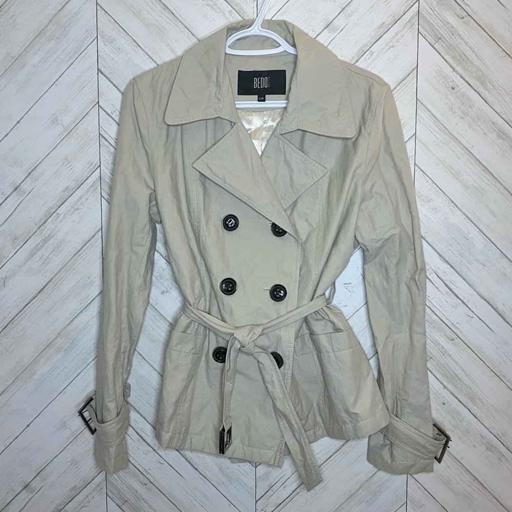 Bedo Beige Double-Breasted Women's Jacket